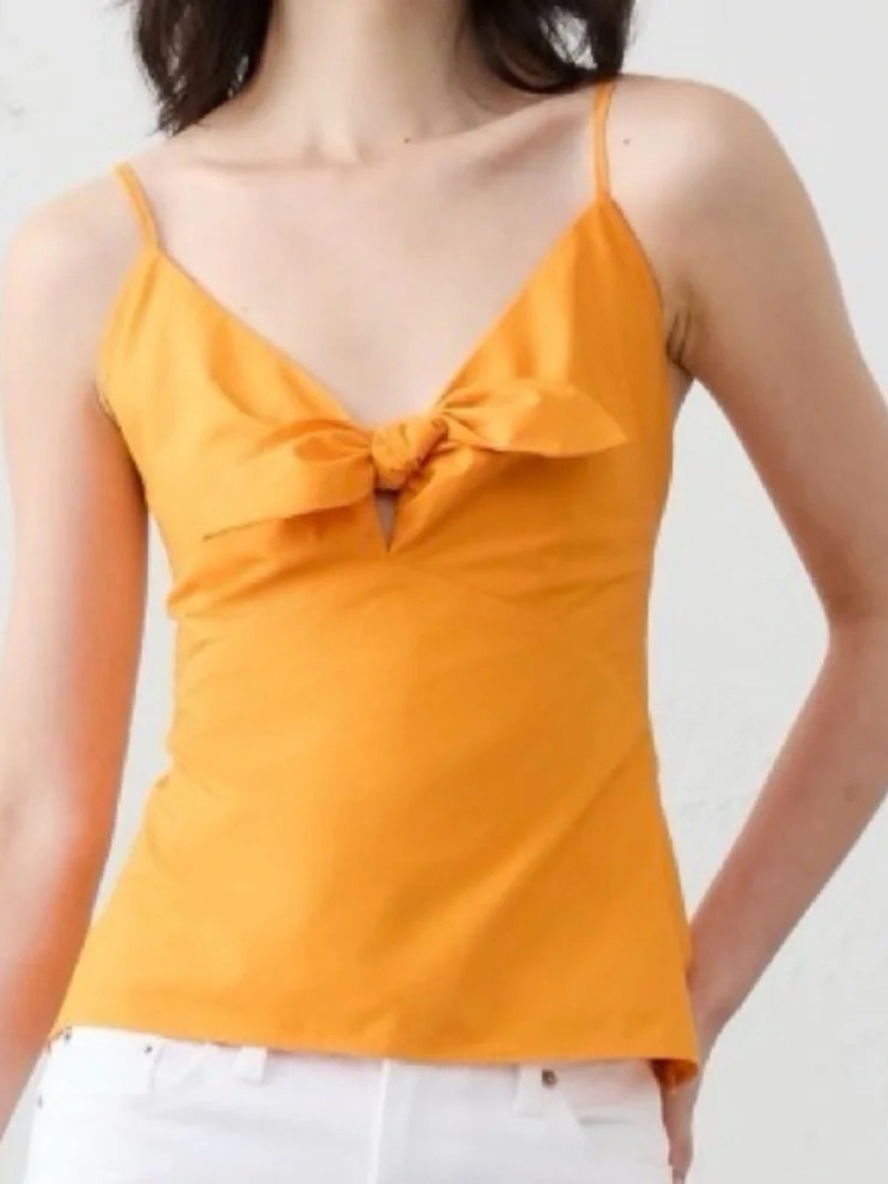 Banana Republic Orange Tie-Front Spaghetti Strap Camisole